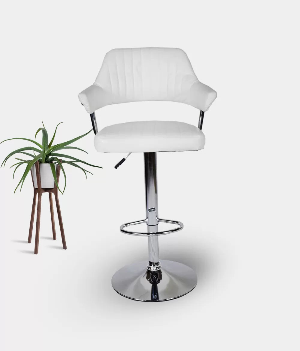 Roma White Bar Stool